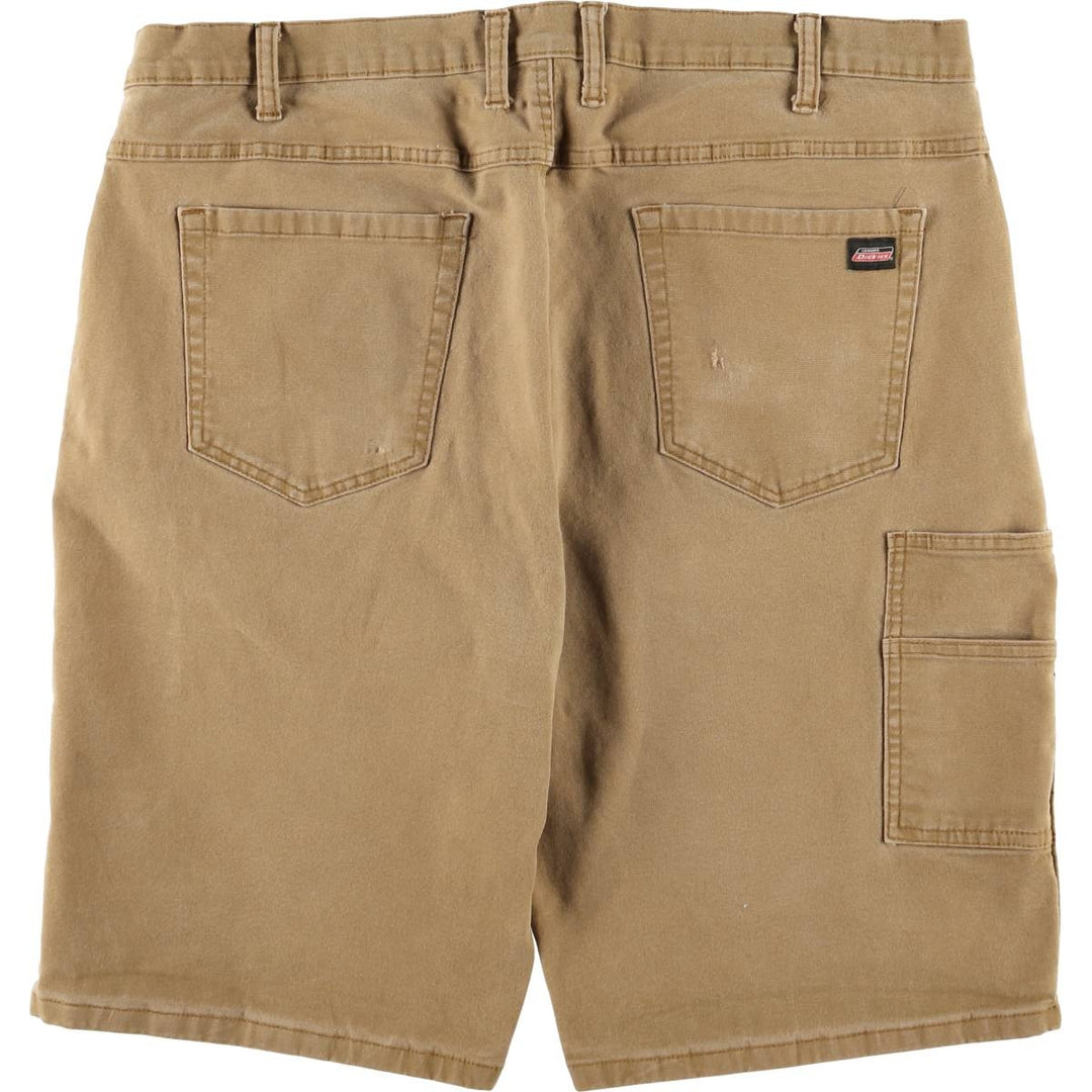 Dickies Men's Oversized Duck Work Shorts (Size W39) cotton beige type brown Vintage Second Hand