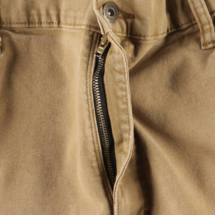 Dickies Men's Oversized Duck Work Shorts (Size W39) cotton beige type brown Vintage Second Hand