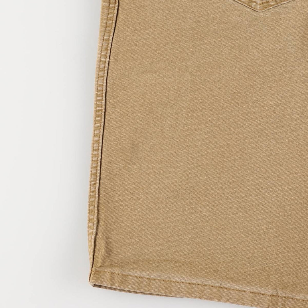 Dickies Men's Oversized Duck Work Shorts (Size W39) cotton beige type brown Vintage Second Hand