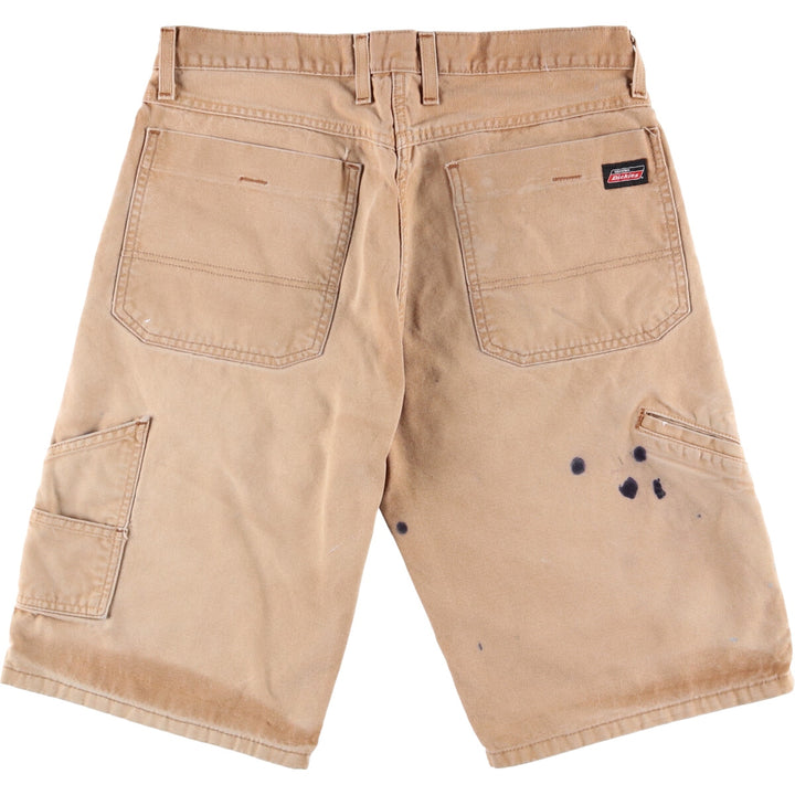 Dickies Painter Shorts, Men's, Size W34 (Duck Fabric) cotton Beige type Vintage Second Hand