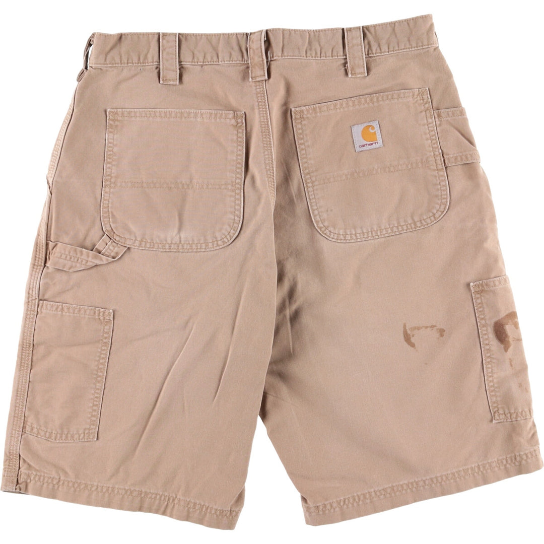 Carhartt Original Fit Duck Painter Shorts, Men's Size 34 cotton Beige type Vintage Second Hand