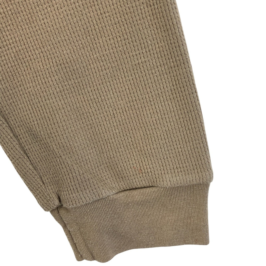2000'S Harley-Davidson Thermal Long T-Shirt, Waffle, Made in USA, Men's XL cotton beige type brown Vintage Second Hand