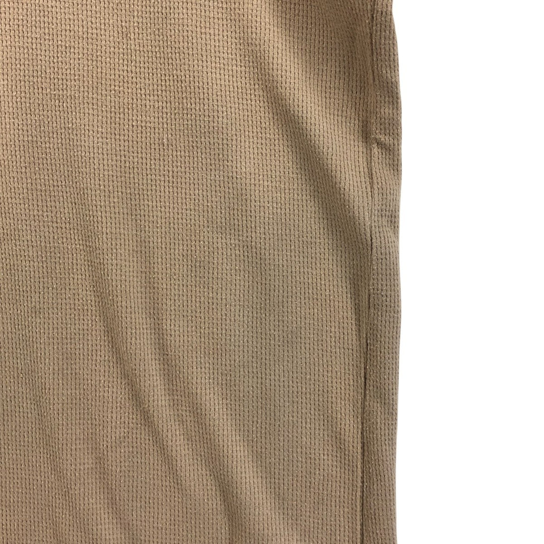 2000'S Harley-Davidson Thermal Long T-Shirt, Waffle, Made in USA, Men's XL cotton beige type brown Vintage Second Hand