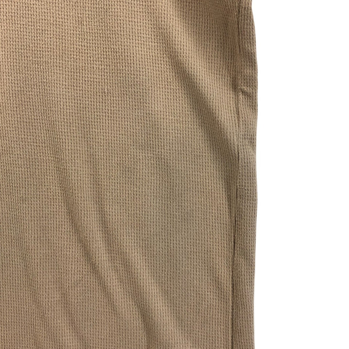 2000'S Harley-Davidson Thermal Long T-Shirt, Waffle, Made in USA, Men's XL cotton beige type brown Vintage Second Hand