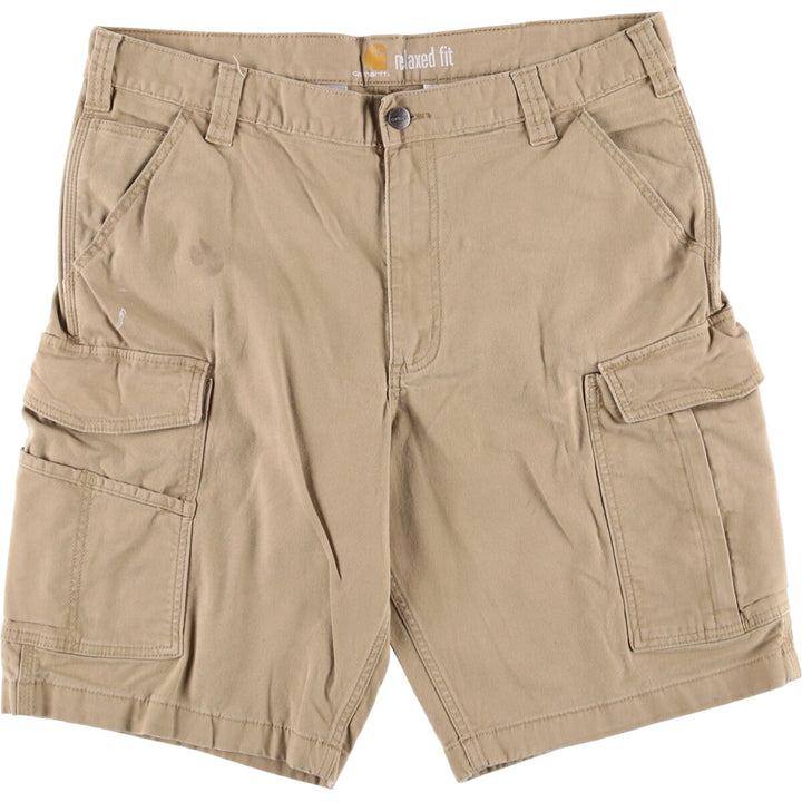 Carhartt Relaxed Fit Duck Cargo Shorts, Men's, W36 cotton Beige type Vintage Second Hand