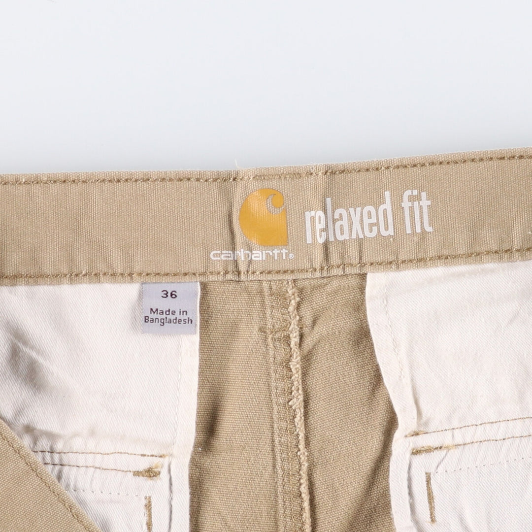 Carhartt Relaxed Fit Duck Cargo Shorts, Men's, W36 cotton Beige type Vintage Second Hand