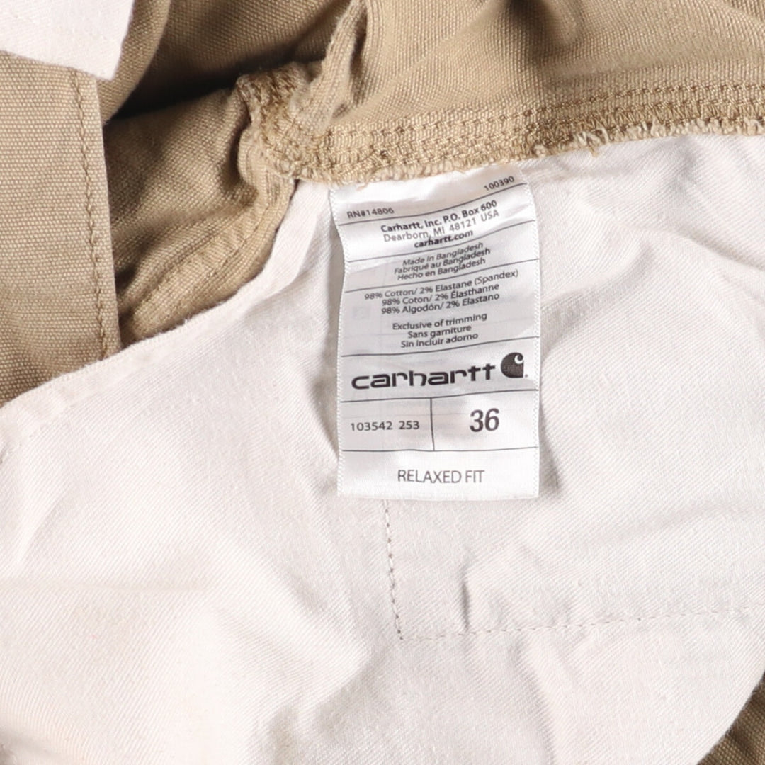 Carhartt Relaxed Fit Duck Cargo Shorts, Men's, W36 cotton Beige type Vintage Second Hand