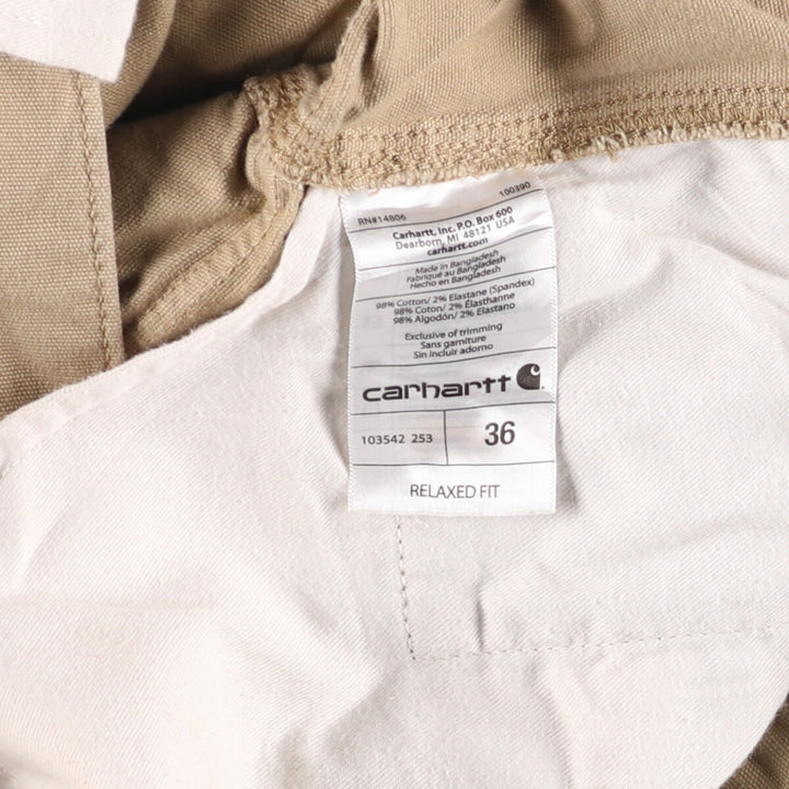 Carhartt Relaxed Fit Duck Cargo Shorts, Men's, W36 cotton Beige type Vintage Second Hand