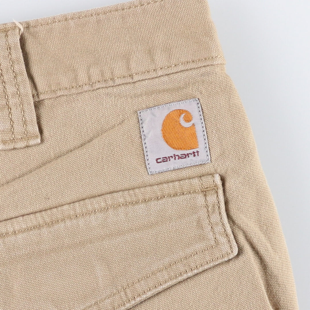 Carhartt Relaxed Fit Duck Cargo Shorts, Men's, W36 cotton Beige type Vintage Second Hand