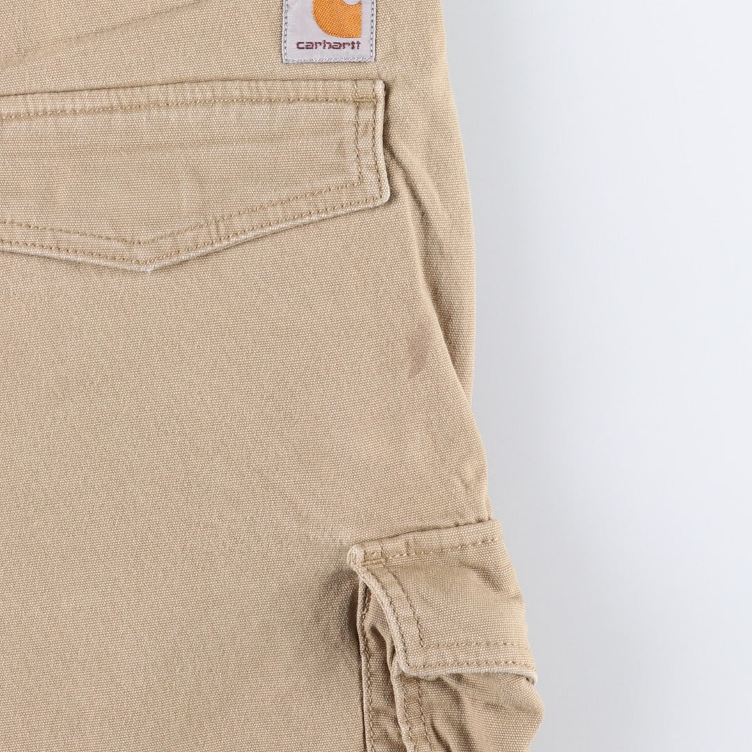 Carhartt Relaxed Fit Duck Cargo Shorts, Men's, W36 cotton Beige type Vintage Second Hand