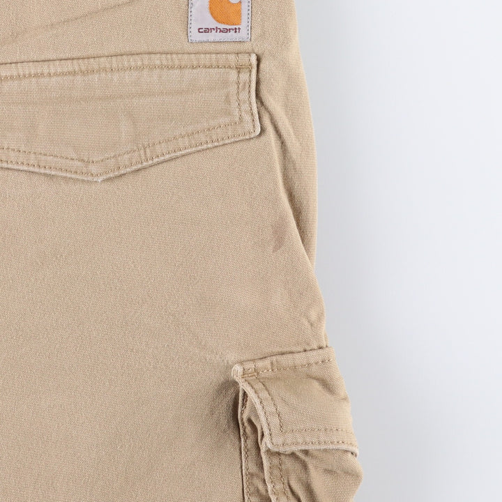 Carhartt Relaxed Fit Duck Cargo Shorts, Men's, W36 cotton Beige type Vintage Second Hand