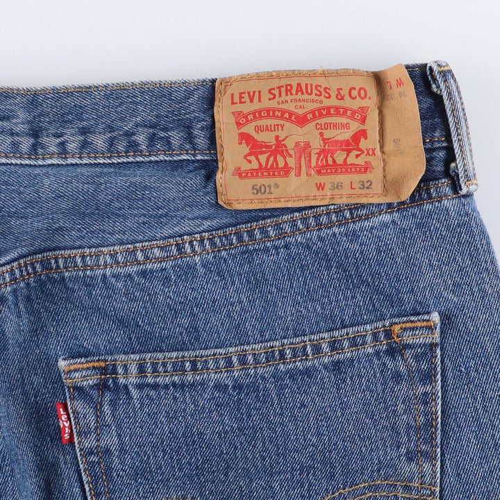 Levi's 501 straight denim pants for men, size W36 cotton blue type Vintage Second Hand
