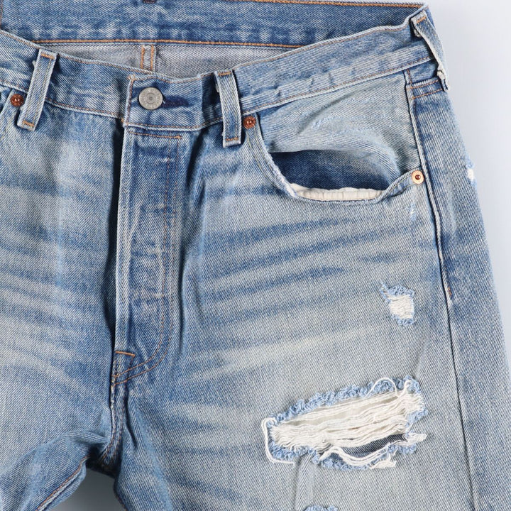 Levi's 501 straight denim pants for men, size W35 cotton blue type Vintage Second Hand