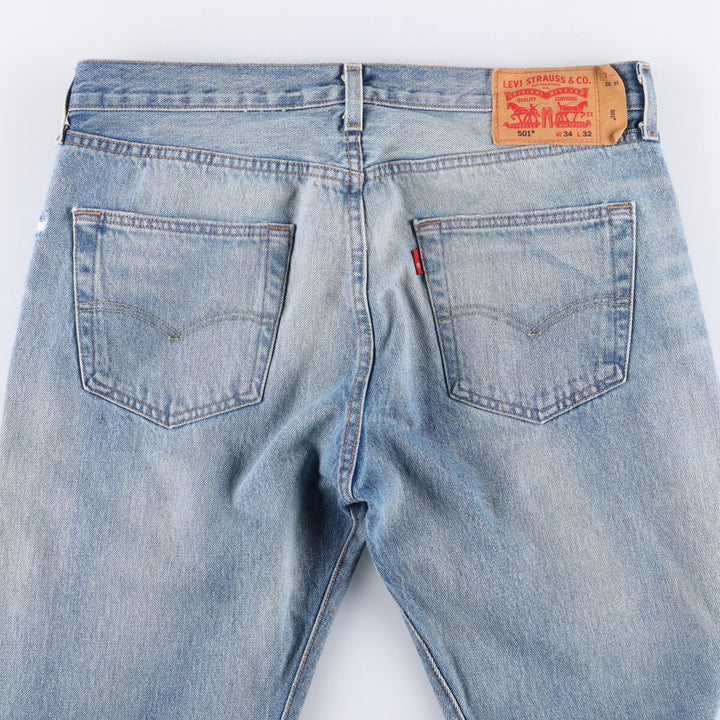Levi's 501 straight denim pants for men, size W35 cotton blue type Vintage Second Hand