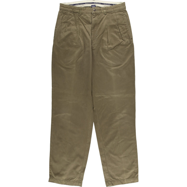 Ralph Lauren POLO RALPH LAUREN Two-pleat Chino Pants for Men, Size W32 cotton Khaki type brown Vintage Second Hand
