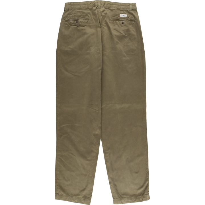 Ralph Lauren POLO RALPH LAUREN Two-pleat Chino Pants for Men, Size W32 cotton Khaki type brown Vintage Second Hand