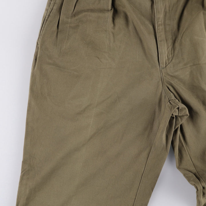 Ralph Lauren POLO RALPH LAUREN Two-pleat Chino Pants for Men, Size W32 cotton Khaki type brown Vintage Second Hand