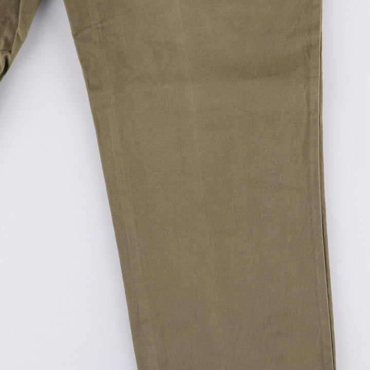 Ralph Lauren POLO RALPH LAUREN Two-pleat Chino Pants for Men, Size W32 cotton Khaki type brown Vintage Second Hand
