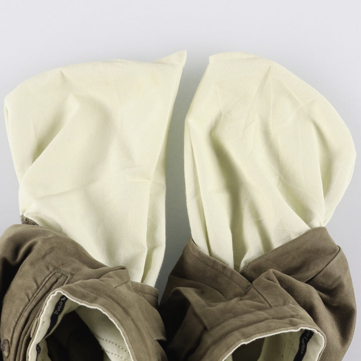 Ralph Lauren POLO RALPH LAUREN Two-pleat Chino Pants for Men, Size W32 cotton Khaki type brown Vintage Second Hand