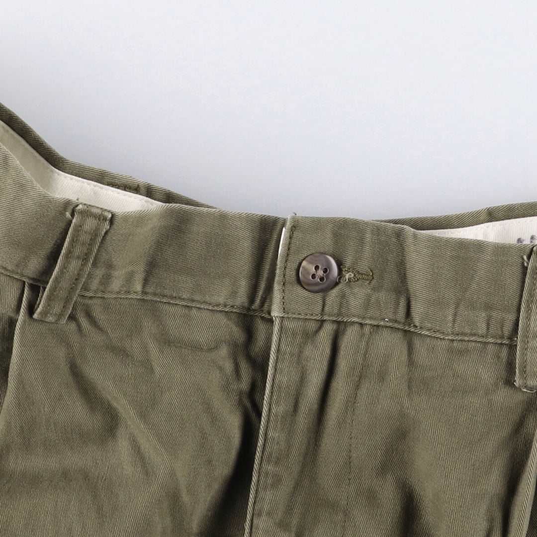 Ralph Lauren POLO by Ralph Lauren HAMMOND PANT, two-pleat chino pants, men's, W33 equivalent cotton Khaki type Vintage Second Hand