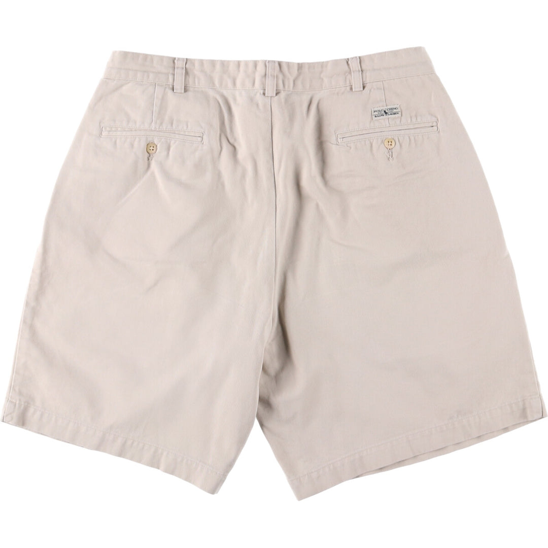 Ralph Lauren POLO RALPH LAUREN Chino Shorts Shorts Men's W34 equivalent cotton pale white type Vintage Second Hand
