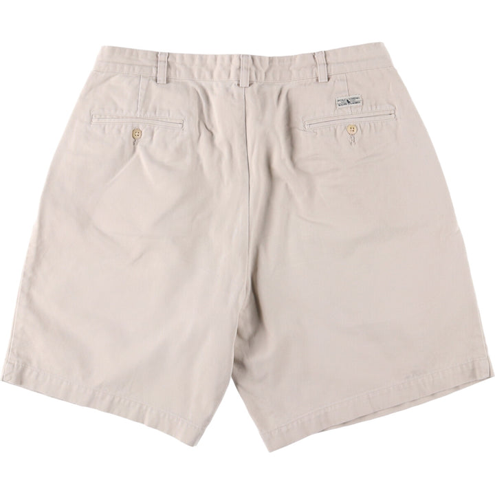 Ralph Lauren POLO RALPH LAUREN Chino Shorts Shorts Men's W34 equivalent cotton pale white type Vintage Second Hand