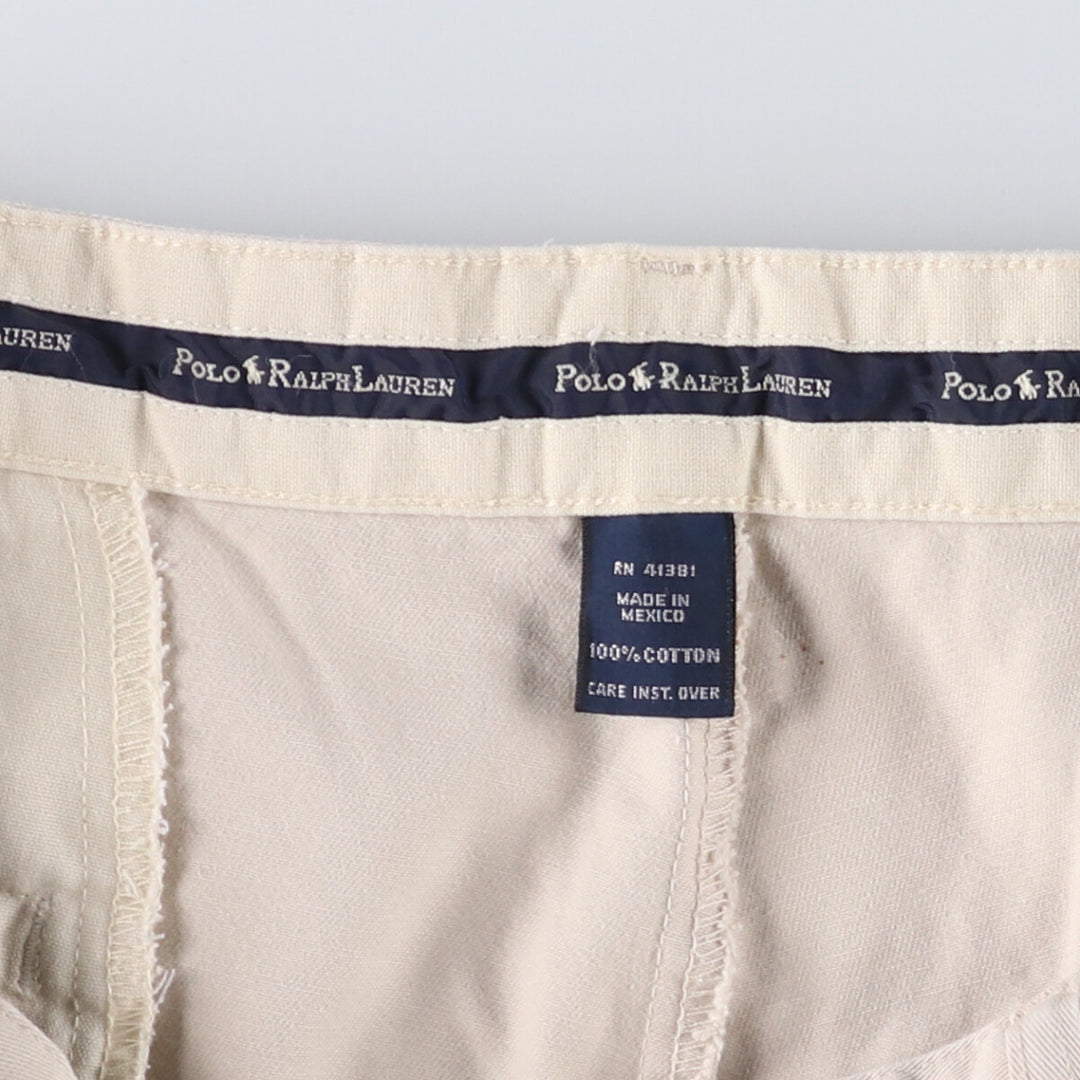Ralph Lauren POLO RALPH LAUREN Chino Shorts Shorts Men's W34 equivalent cotton pale white type Vintage Second Hand