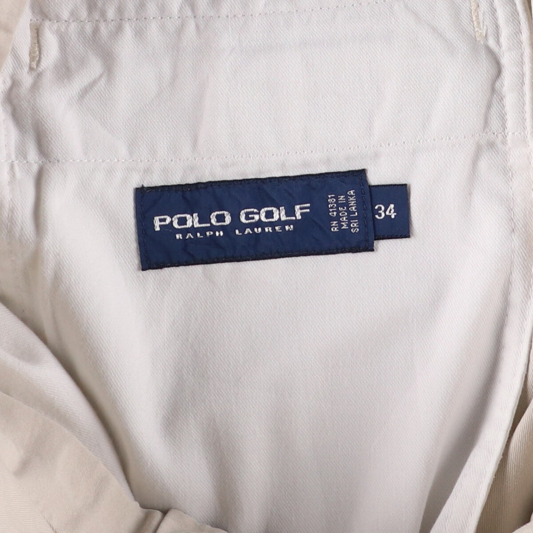 Ralph Lauren POLO GOLF Polo Golf Chino Shorts Short Pants Men's W34 cotton pale white type Vintage Second Hand