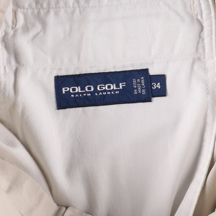 Ralph Lauren POLO GOLF Polo Golf Chino Shorts Short Pants Men's W34 cotton pale white type Vintage Second Hand