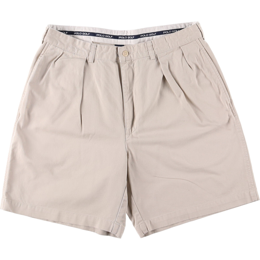 Ralph Lauren POLO GOLF Polo Golf Chino Shorts Short Pants Men's W34 cotton pale white type Vintage Second Hand