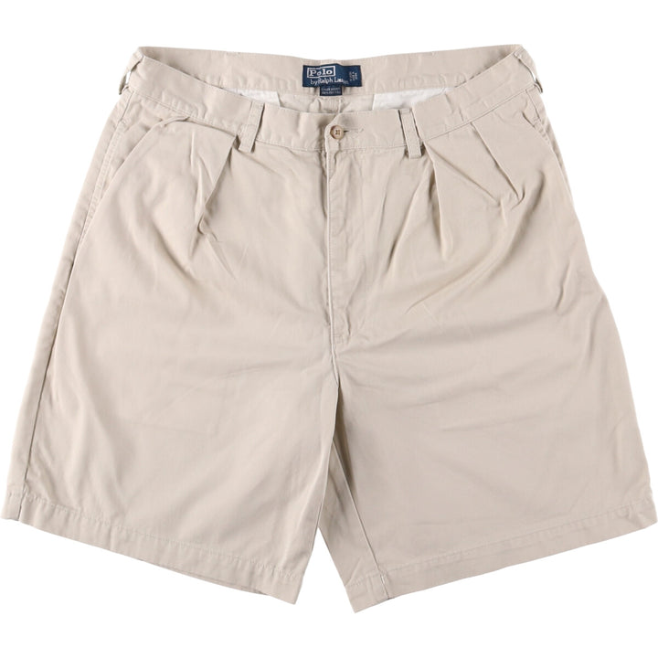 Ralph Lauren POLO by Ralph Lauren TYLER SHORT Chino shorts Short pants Men's W35 equivalent cotton pale white type Vintage Second Hand