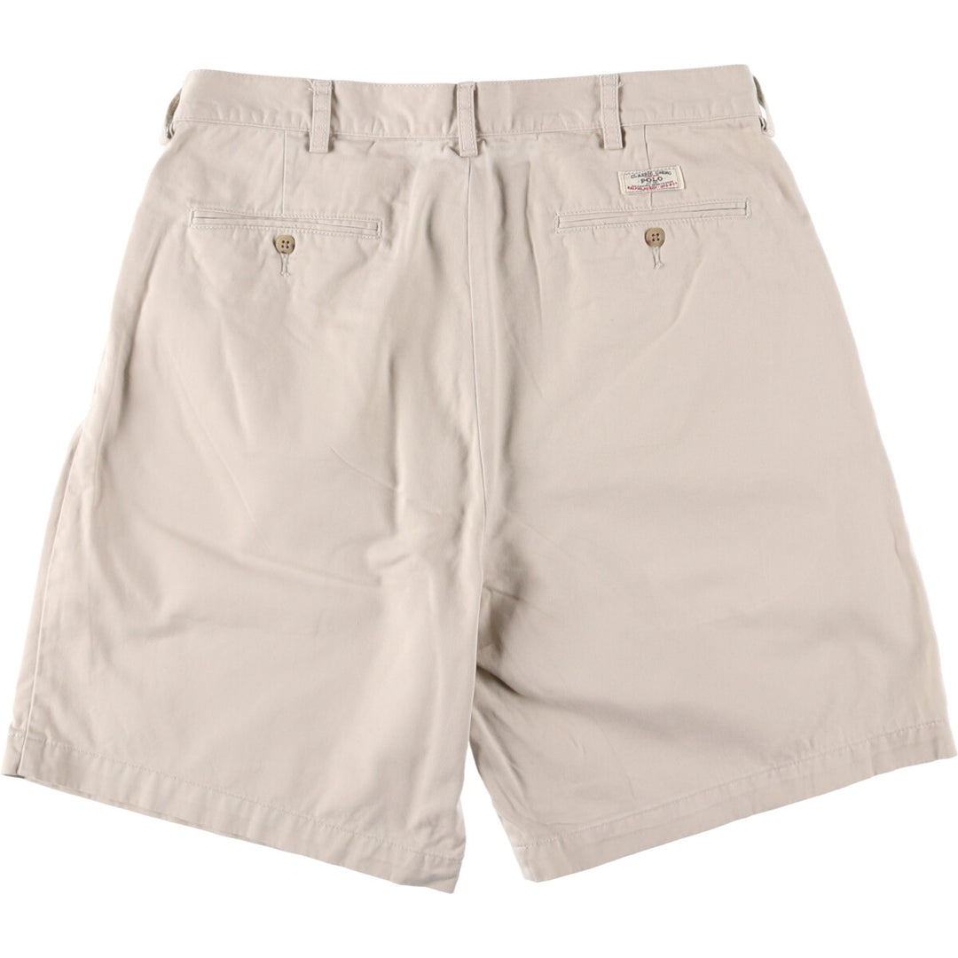 Ralph Lauren POLO by Ralph Lauren TYLER SHORT Chino shorts Short pants Men's W35 equivalent cotton pale white type Vintage Second Hand