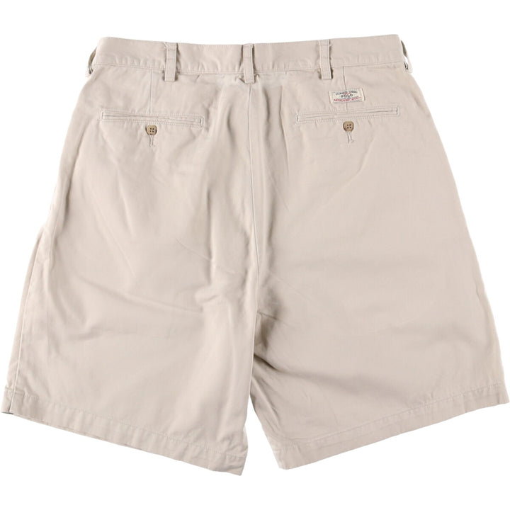 Ralph Lauren POLO by Ralph Lauren TYLER SHORT Chino shorts Short pants Men's W35 equivalent cotton pale white type Vintage Second Hand