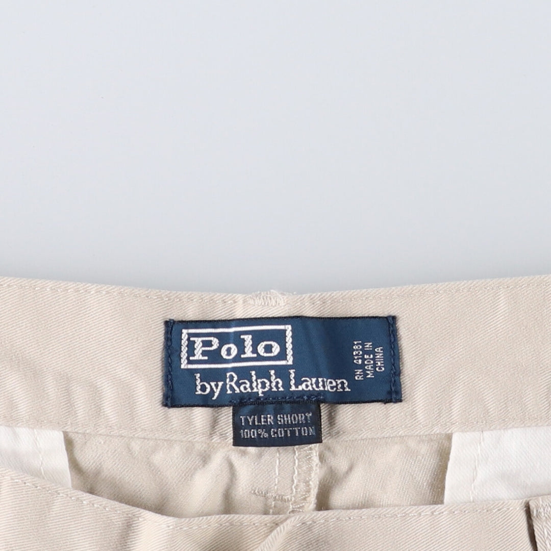 Ralph Lauren POLO by Ralph Lauren TYLER SHORT Chino shorts Short pants Men's W35 equivalent cotton pale white type Vintage Second Hand