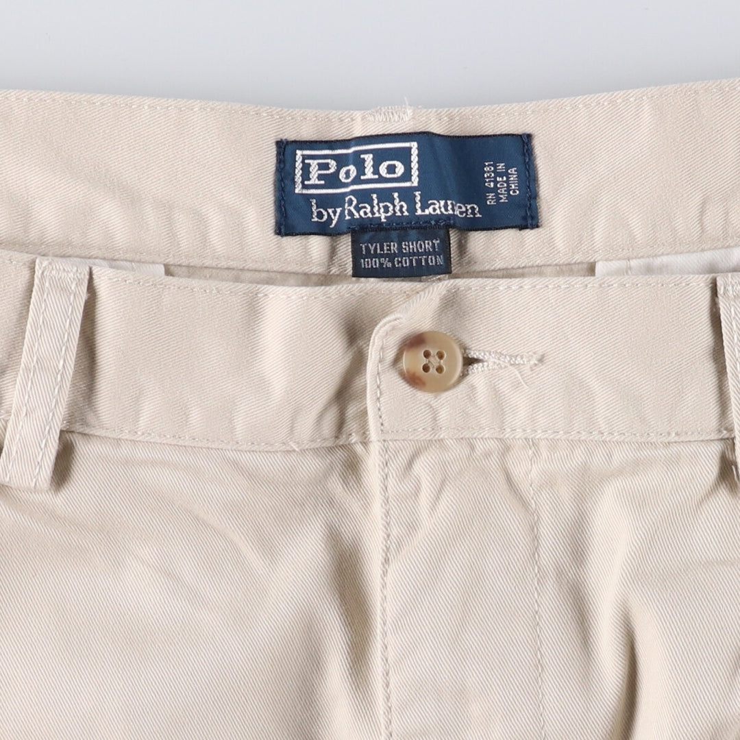Ralph Lauren POLO by Ralph Lauren TYLER SHORT Chino shorts Short pants Men's W35 equivalent cotton pale white type Vintage Second Hand