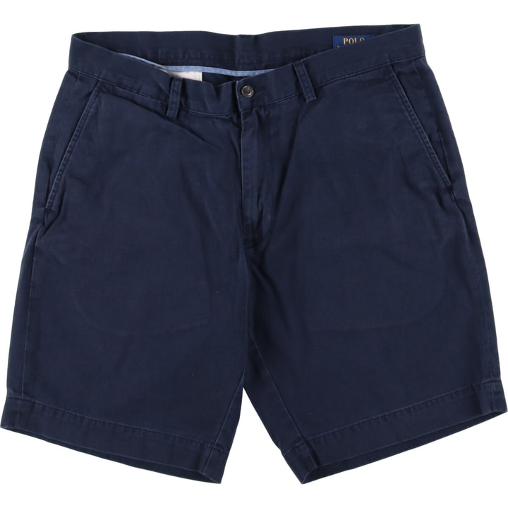 Ralph Lauren POLO RALPH LAUREN Chino Shorts Shorts Men's W35 equivalent cotton navy blue type Vintage Second Hand