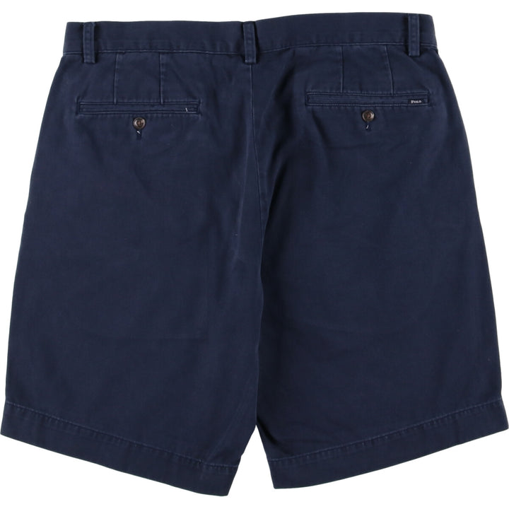 Ralph Lauren POLO RALPH LAUREN Chino Shorts Shorts Men's W35 equivalent cotton navy blue type Vintage Second Hand