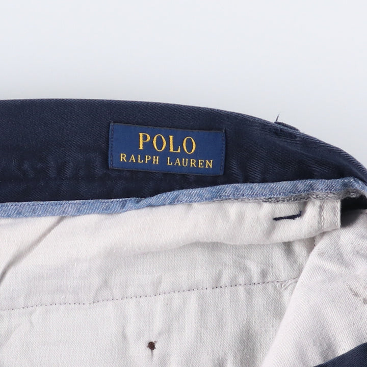 Ralph Lauren POLO RALPH LAUREN Chino Shorts Shorts Men's W35 equivalent cotton navy blue type Vintage Second Hand