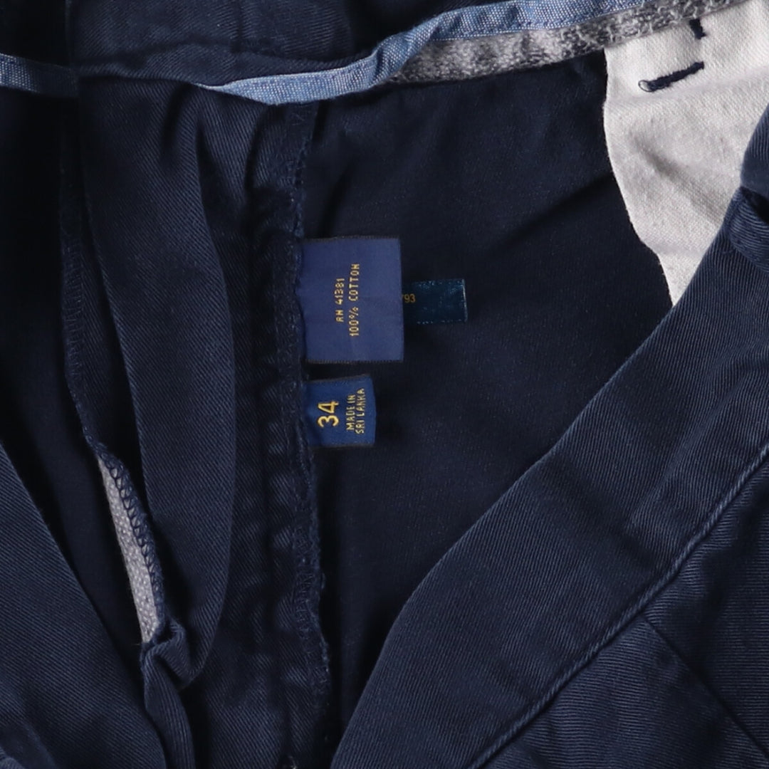 Ralph Lauren POLO RALPH LAUREN Chino Shorts Shorts Men's W35 equivalent cotton navy blue type Vintage Second Hand