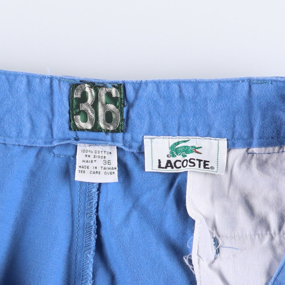 Lacoste Chino Shorts, Short Pants, Men's, W35 equivalent cotton Blue type light blue Vintage Second Hand