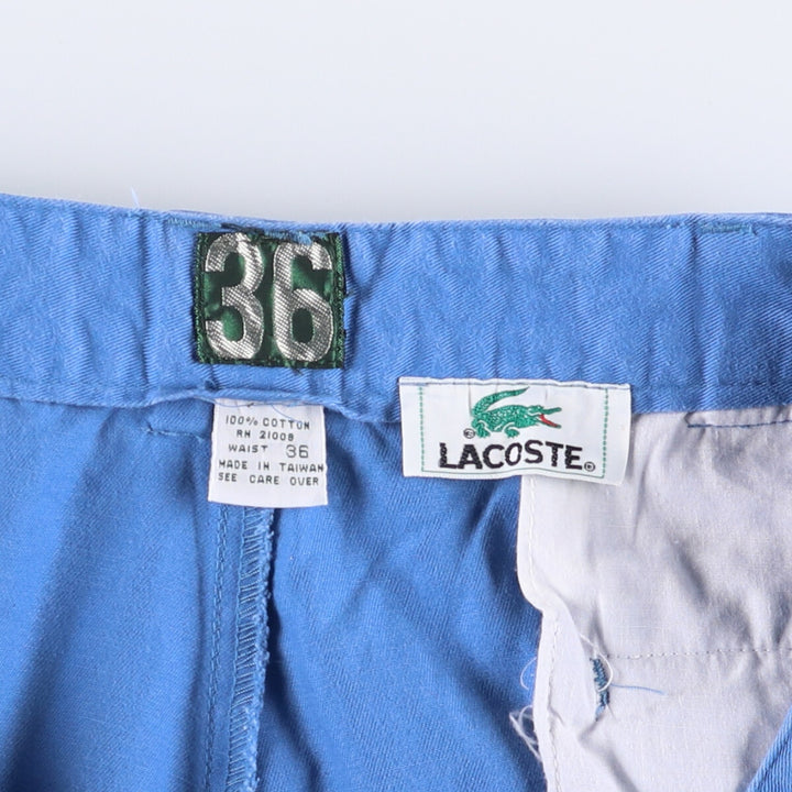 Lacoste Chino Shorts, Short Pants, Men's, W35 equivalent cotton Blue type light blue Vintage Second Hand