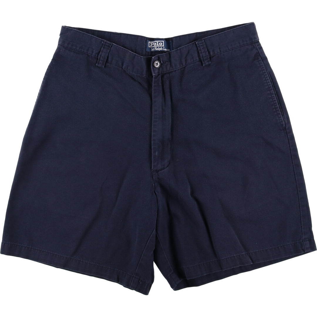 Ralph Lauren POLO by Ralph Lauren Chino Shorts Shorts Men's W34 equivalent cotton navy blue type Vintage Second Hand