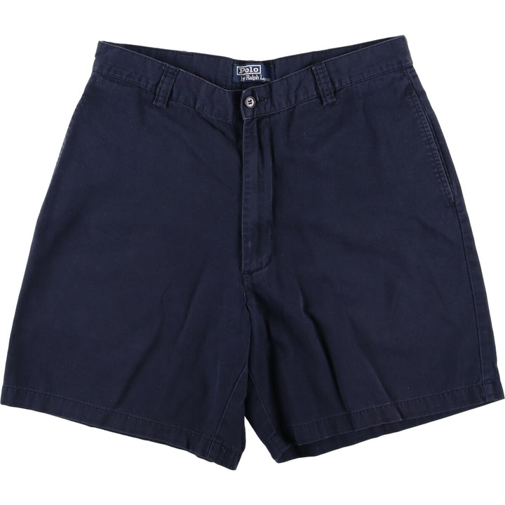 Ralph Lauren POLO by Ralph Lauren Chino Shorts Shorts Men's W34 equivalent cotton navy blue type Vintage Second Hand