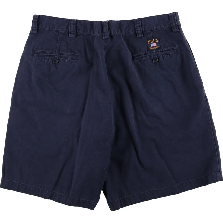 Ralph Lauren POLO by Ralph Lauren Chino Shorts Shorts Men's W34 equivalent cotton navy blue type Vintage Second Hand