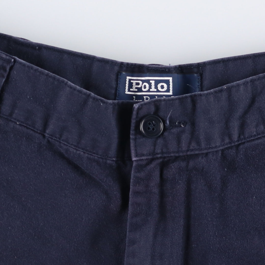Ralph Lauren POLO by Ralph Lauren Chino Shorts Shorts Men's W34 equivalent cotton navy blue type Vintage Second Hand