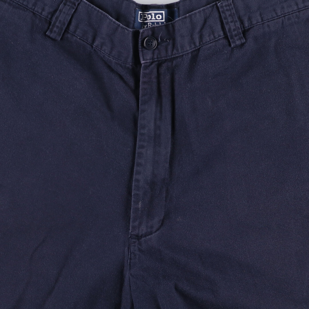 Ralph Lauren POLO by Ralph Lauren Chino Shorts Shorts Men's W34 equivalent cotton navy blue type Vintage Second Hand