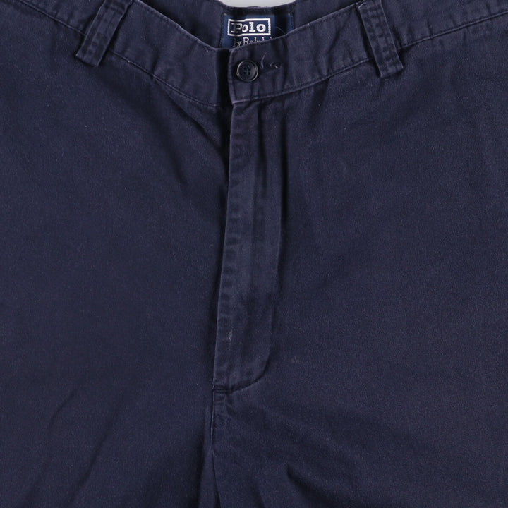 Ralph Lauren POLO by Ralph Lauren Chino Shorts Shorts Men's W34 equivalent cotton navy blue type Vintage Second Hand
