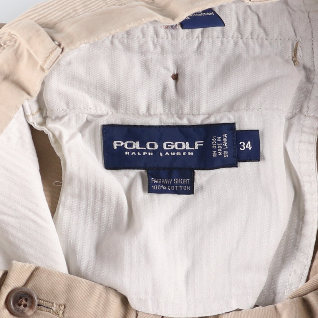 Ralph Lauren POLO GOLF Polo Golf Chino Shorts Short Pants Men's W34 cotton Beige type Vintage Second Hand