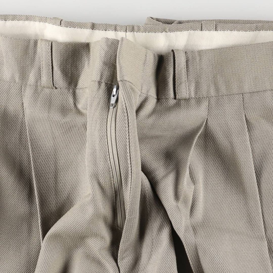 Haggar Collections Two-Pleated Slacks, Made in Canada, Men's Size W34 polyester Beige type Vintage Second Hand