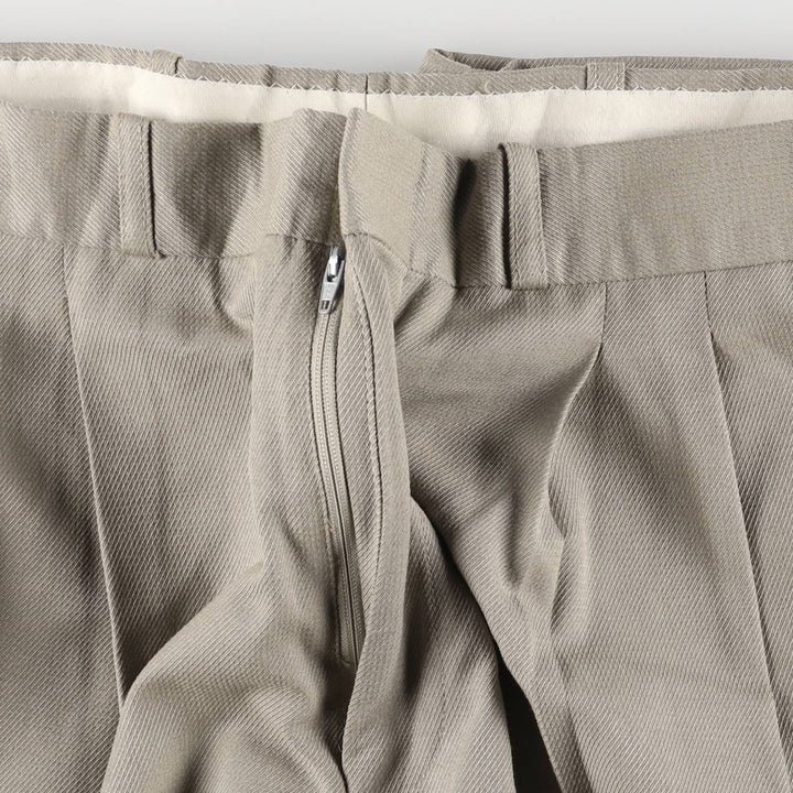 Haggar Collections Two-Pleated Slacks, Made in Canada, Men's Size W34 polyester Beige type Vintage Second Hand